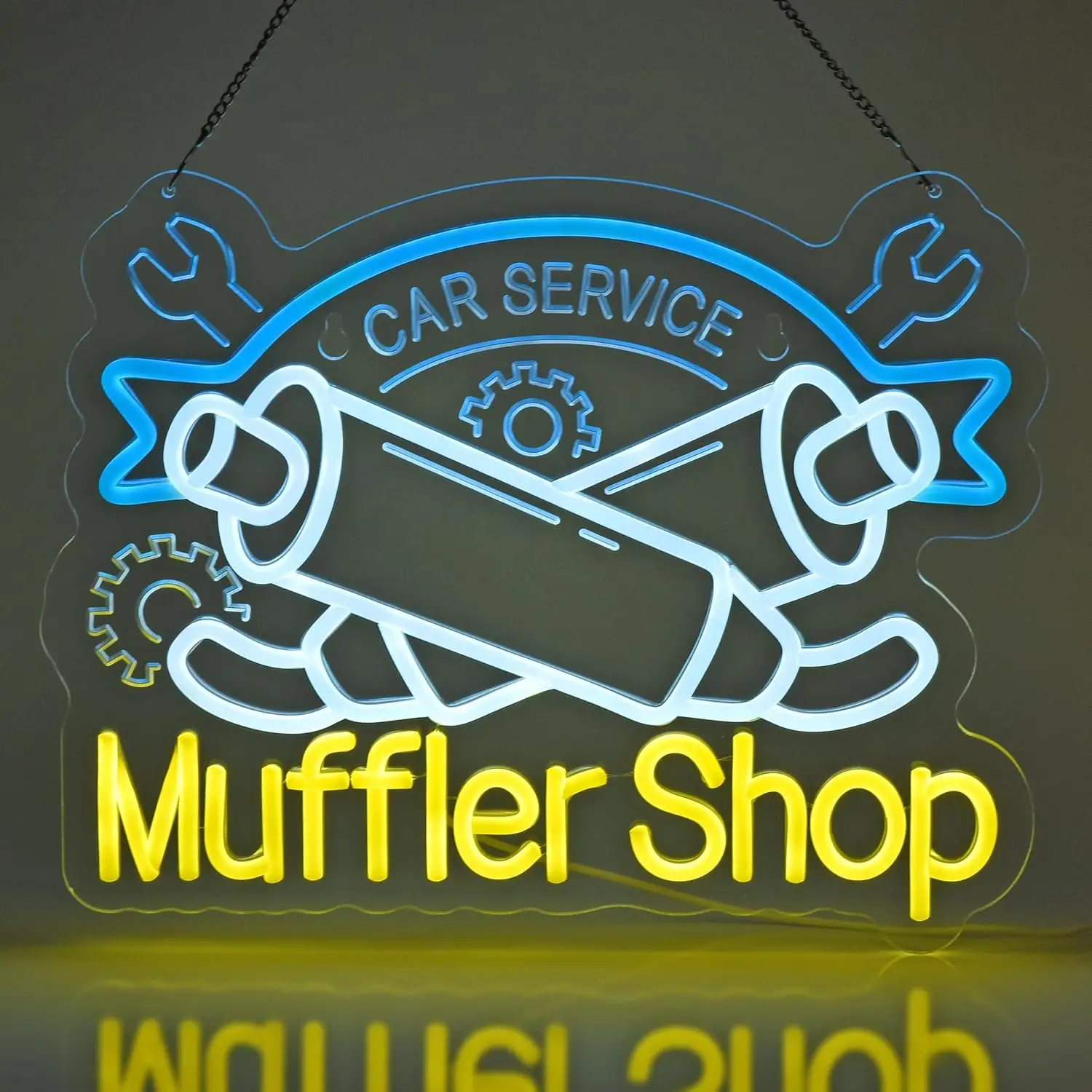 Auto Repair Shop Signs - Muffler Shop Car Service Neon Sign