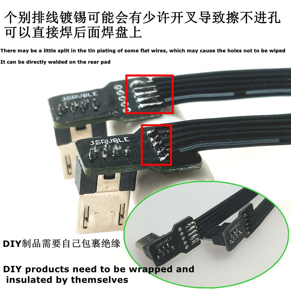 DIY 3PCS mini USB2.0 Male Plug - Transmission Jack Adapter recension och pris