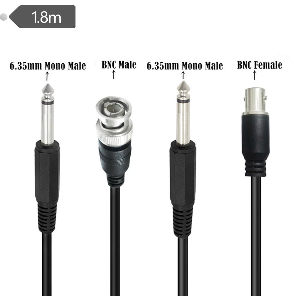 1.8M BNC Male to 6.35mm 1/4 In - Transmission Jack Adapter recension och pris