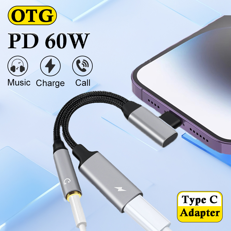 OTG 2 in 1 Elbow Usb Type C to - Transmission Jack Adapter recension och pris