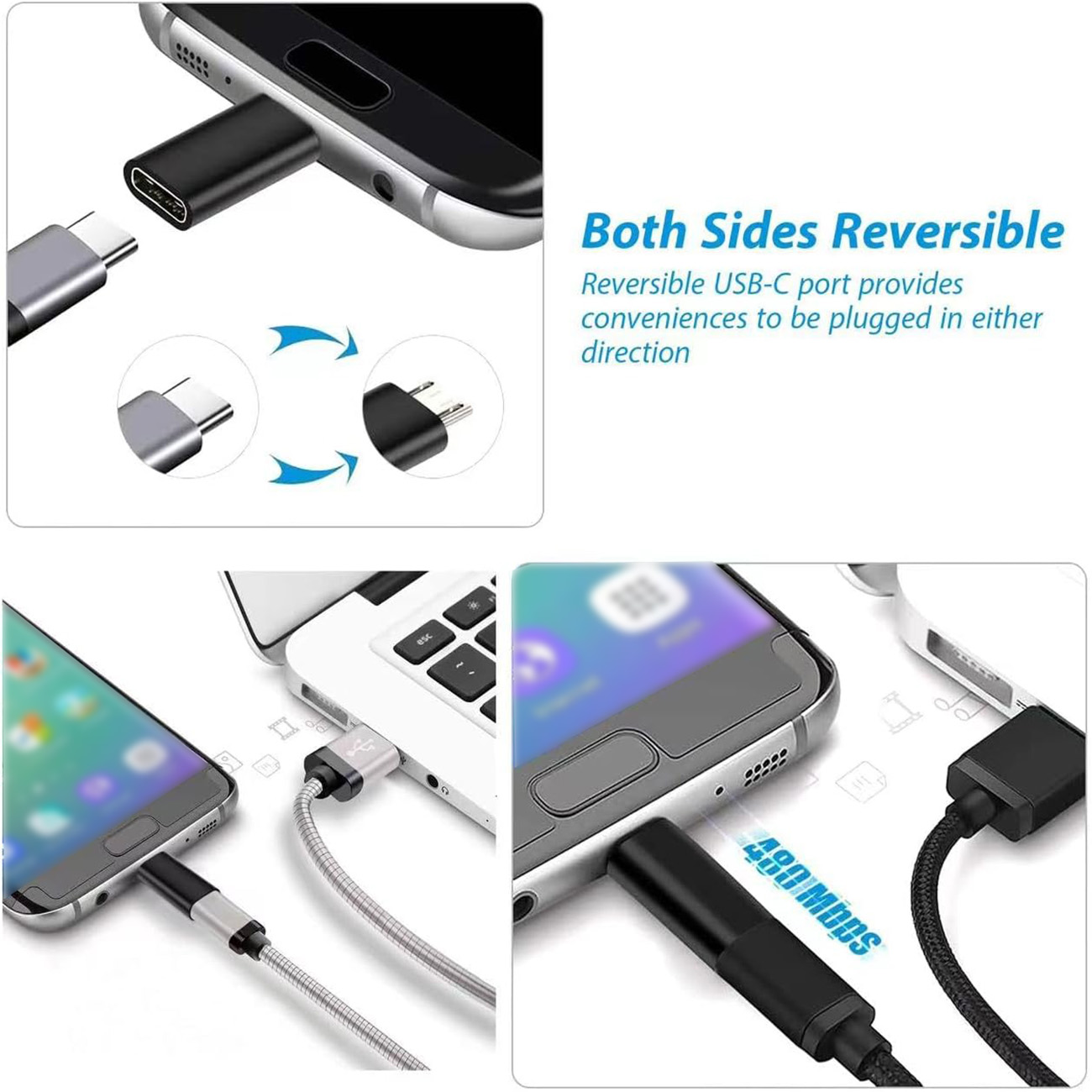 USB Type C Female to Micro USB - Transmission Jack Adapter recension och pris