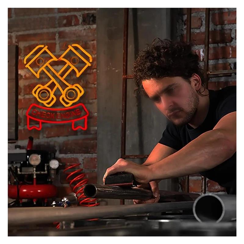 Check Engine Neon Sign For Aut - Auto Repair Shop Signs recension och pris